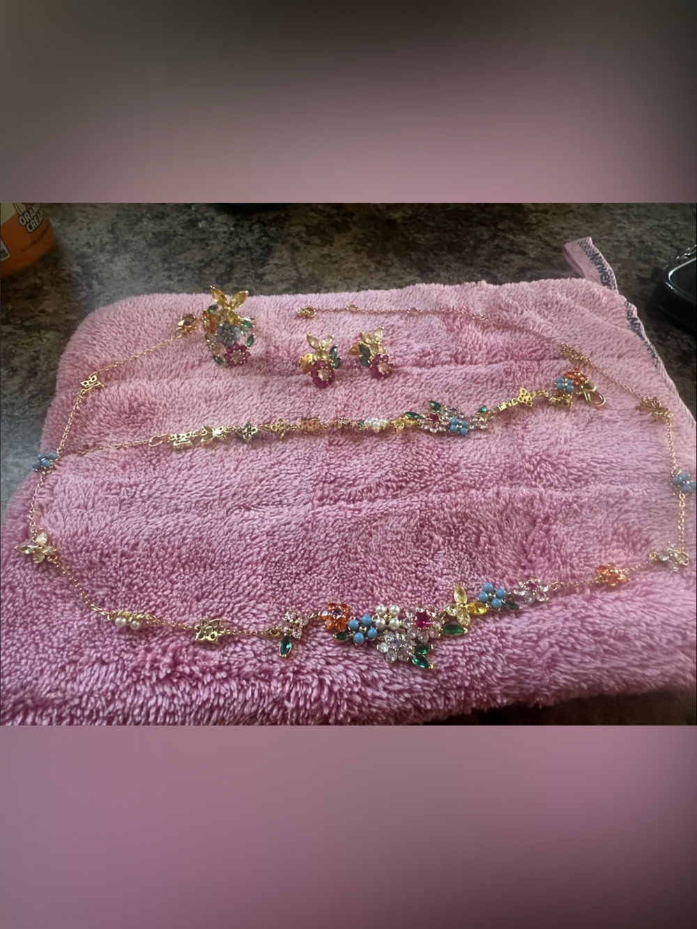 kate spade Gold Multicolor Crystal Floral Bracelet Set - Picture 1 of 5